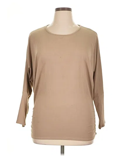 Pre-owned You And Me 3/4 Sleeve T-shirt In Tan