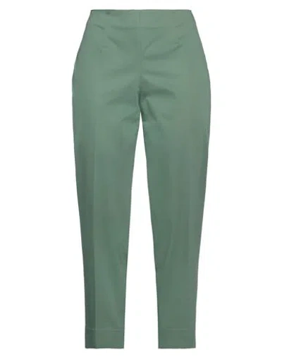 You Blu Woman Pants Green Size 10 Cotton, Elastane