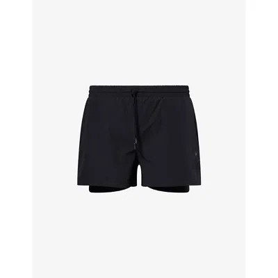 You Mens Black Gilmorton 2-in-1 Stretch-woven Shorts Xl