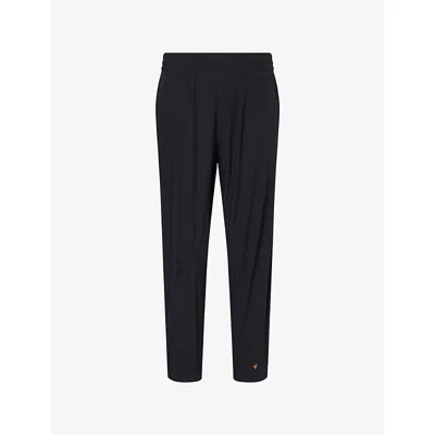 You Mens Black Saxby Slim Tapered-leg Shell Trousers