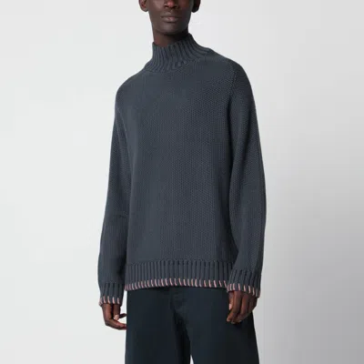 You Must Create Mock Neck Knit Sweater In Gray