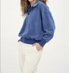 You The Brave Getaway Collar In Washed Navy In Silver