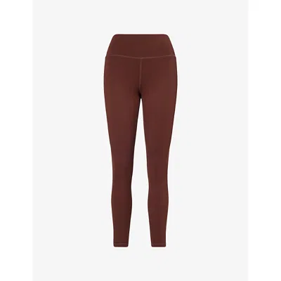 You Womens Potting Soil Willoughby High-rise Yoga Leggings In Brown