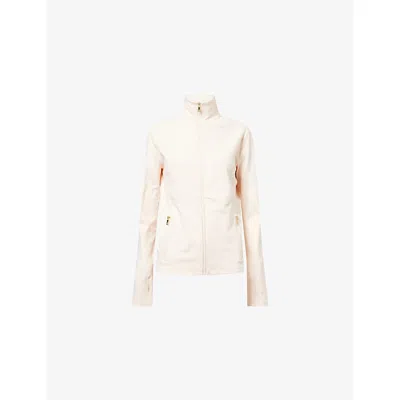 You Womens Rose Clayton High-neck Stretch-jersey Jacket In Pink