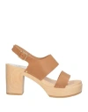 You You Woman Mules & Clogs Camel Size 8 Leather In Sand