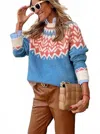 Youmi Fair Isle Knit Sweater In Multicolor