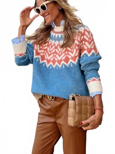 Youmi Fair Isle Knit Sweater In Multicolor