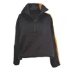 Youmsara Men's Black / Gold / Brown Freya Half-zip Sweater – Two-tone Black & Camel Knit