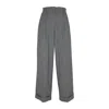 Youmsara Women's Grey The Valenza Wool Silk Trouser In Gray