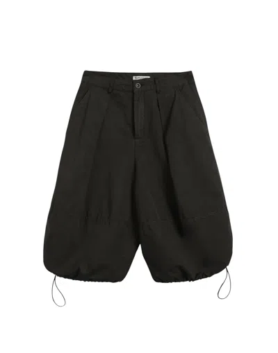 Youmustcreate Dark Green Salba Shorts In Black