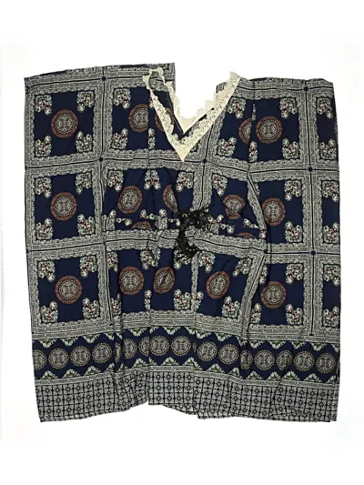 Pre-owned Young At Heart Swimsuit Cover Up In Blue