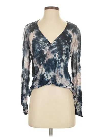 Pre-owned Young Fabulous & Broke 3/4 Sleeve Blouse In Gray