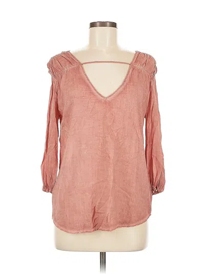 Pre-owned Young Fabulous & Broke 3/4 Sleeve Blouse In Pink
