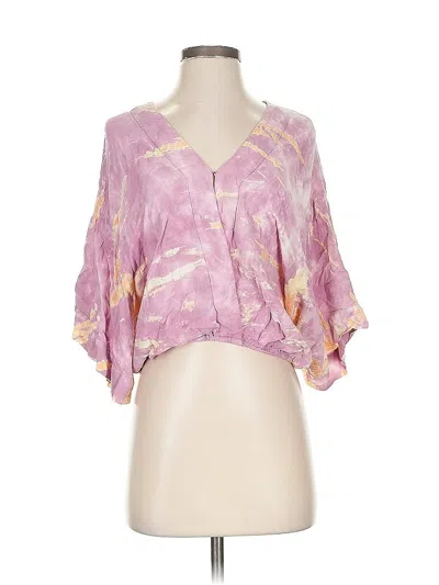 Pre-owned Young Fabulous & Broke 3/4 Sleeve Blouse In Pink