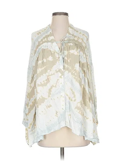 Pre-owned Young Fabulous & Broke 3/4 Sleeve Blouse In White