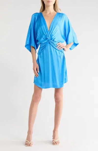 Young Fabulous & Broke Young, Fabulous & Broke Arden Drape Satin Dress In Blue
