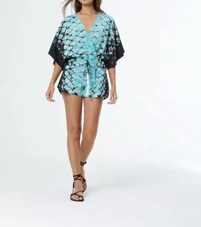 Young Fabulous & Broke Ashby Romper In Blue Lagoon Boa Wash In Multi