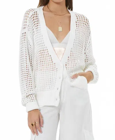 Young Fabulous & Broke Bradshaw Knitted Cardigan In Bone In White