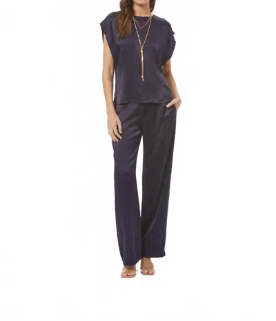 Young Fabulous & Broke Brier Crew Neck Top In Navy In Purple