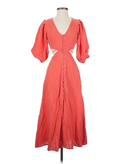 Pre-owned Young Fabulous & Broke Casual Dress In Orange