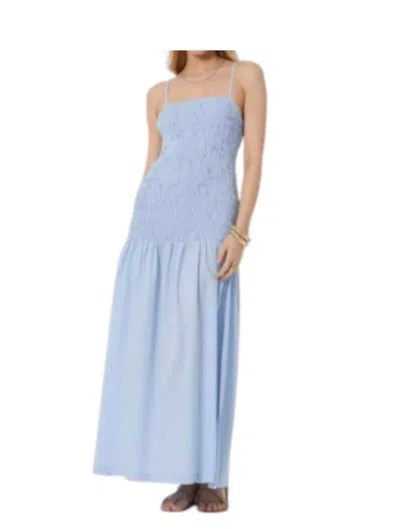 Young Fabulous & Broke Christine Smocked Maxi Dress In Cornflower In Blue
