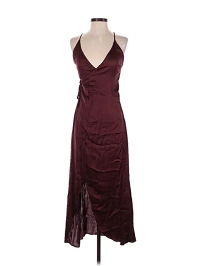 Pre-owned Young Fabulous & Broke Cocktail Dress In Burgundy