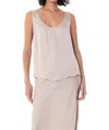 Young Fabulous & Broke Davina Basic Scoop Tank Top In Sandstone In Silver