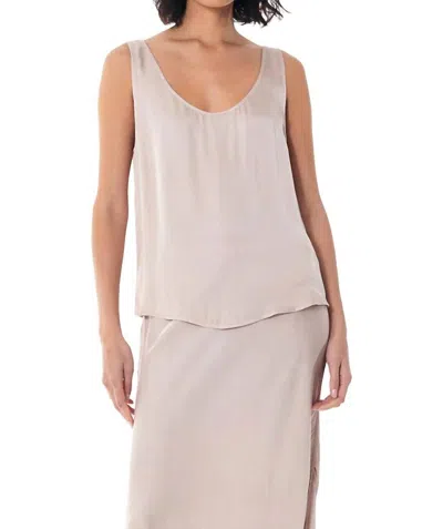 Young Fabulous & Broke Davina Basic Scoop Tank Top In Sandstone In Silver