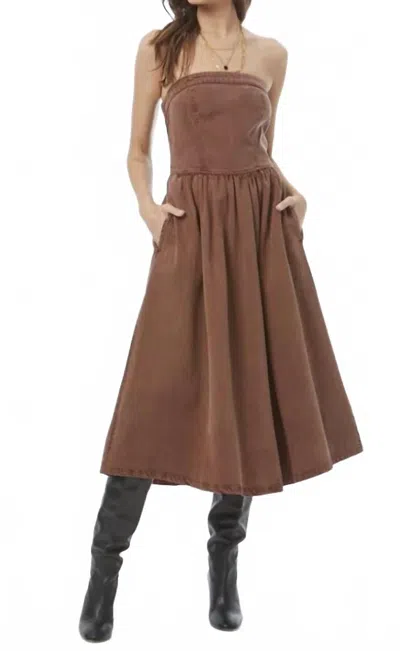 Young Fabulous & Broke Donna Day Dress In Sepia In Brown