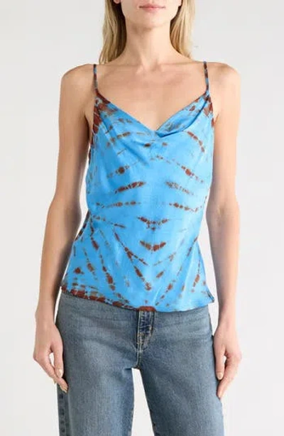 Young Fabulous & Broke Young, Fabulous & Broke Emmet Cowl Neck Satin Camisole In Blue