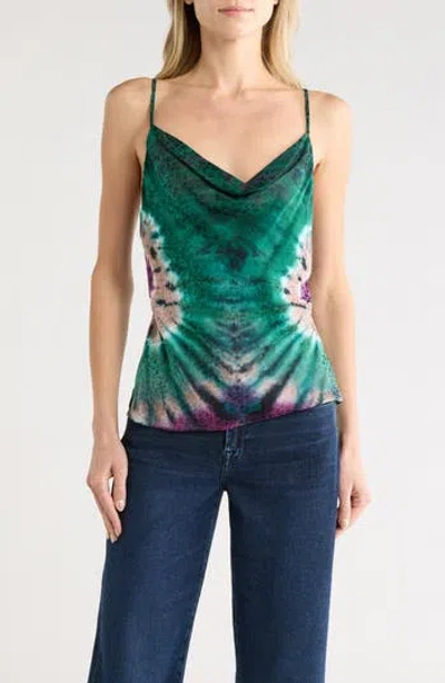Young Fabulous & Broke Young, Fabulous & Broke Emmet Cowl Neck Satin Camisole In Green