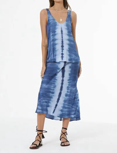 Young Fabulous & Broke Felicity Midi Skirt In Aviator Blue Pillar Wash