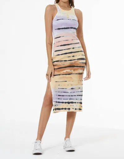 Young Fabulous & Broke Iggy Midi Dress In Dusty Iris In Multi