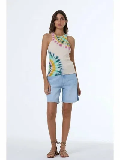 Young Fabulous & Broke Iggy Tank In Teal Whirly Pop In Multi