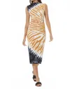 Young Fabulous & Broke Jodie Midi Dress In Sun Baked Spiral In Multi