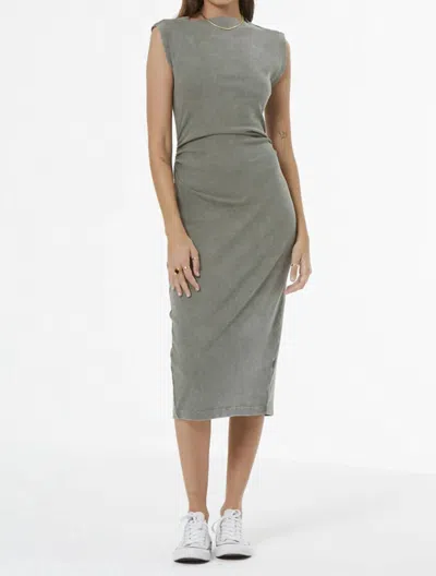 Young Fabulous & Broke Jodie Mineral Wash Dress In Seagrass In Gray