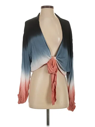 Pre-owned Young Fabulous & Broke Kimono In Blue