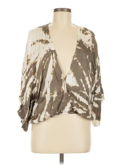 Pre-owned Young Fabulous & Broke Kimono In Brown