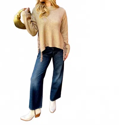 Young Fabulous & Broke Laid-back Spray Sweater In Gold