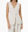 Young Fabulous & Broke Loa Tailored Vest In Sea Salt Pigment In Multi