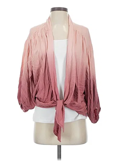 Pre-owned Young Fabulous & Broke Long Sleeve Blouse In Pink