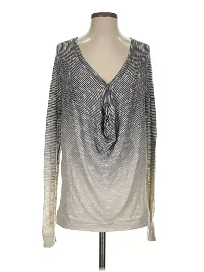 Pre-owned Young Fabulous & Broke Long Sleeve T-shirt In Silver