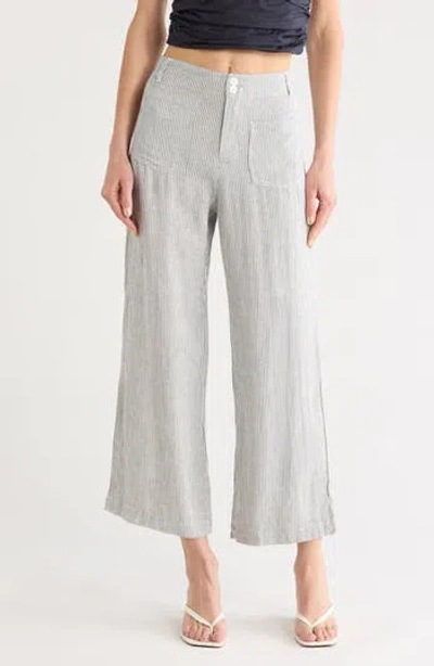 Young Fabulous & Broke Young, Fabulous & Broke Marlie Rail Road Stripe Crop Pants In Gray
