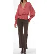 Young Fabulous & Broke Maude Long Sleeve Top In Mars In Red