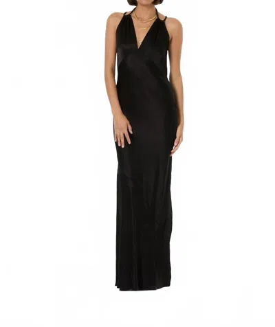 Young Fabulous & Broke Monica Maxi Slip Dress In Black