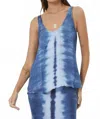 Young Fabulous & Broke Nari Tank Top In Aviator Blue Pillar Wash In Multi