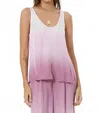 Young Fabulous & Broke Nari Tank Top In Cosmetic Pink Ombre Wash In Multi