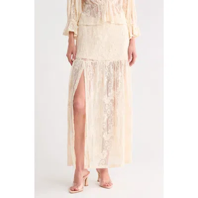 Young Fabulous & Broke Young, Fabulous & Broke Nima Lace Maxi Skirt In Neutral