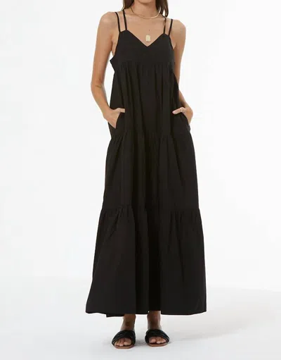 Young Fabulous & Broke Patio Poplin Dress In Black