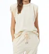Young Fabulous & Broke Perla Relaxed Top In Vanilla In White